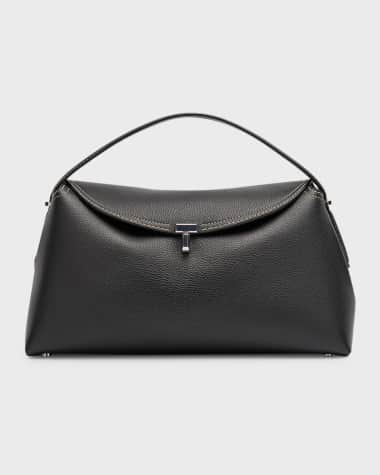 Toteme T-Lock Top Handle Bag in Pebble Grain Leather