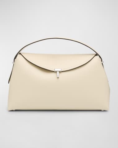Toteme T-Lock Top Handle Bag in Pebble Grain Leather