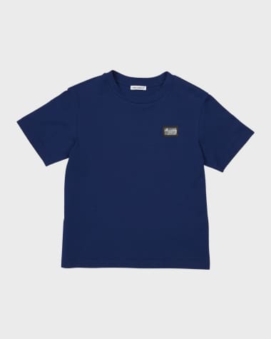 Dolce&Gabbana Boy's Logo Plaque T-Shirt, Size 8-14