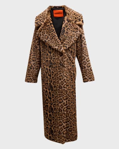 SIMONMILLER Jetz Cheetah Faux-Fur Coat