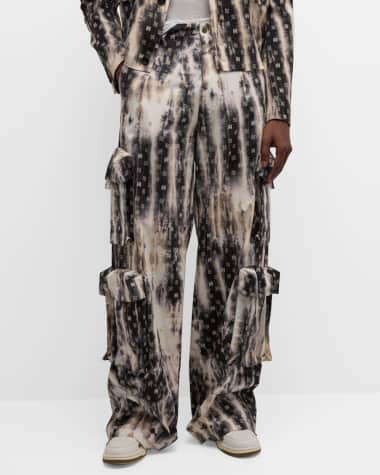 Amiri Men's Bleached MA Paisley Utility Pants