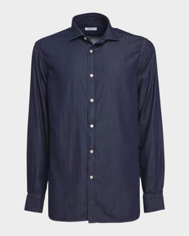 Boglioli Men's Chambray Sport Shirt