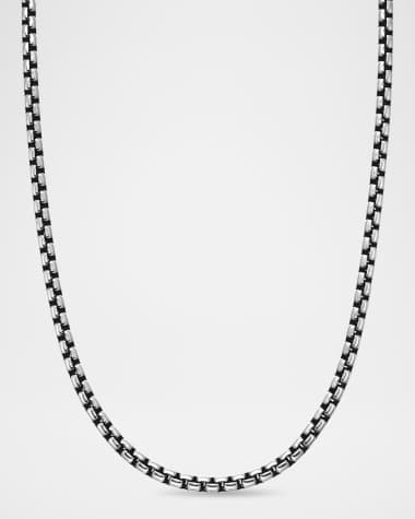 David Yurman Men's Box Chain Necklace in Silver, 3.6mm, 18"L
