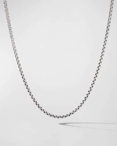 David Yurman Men's Box Chain Necklace in Silver, 2.7mm, 18"L