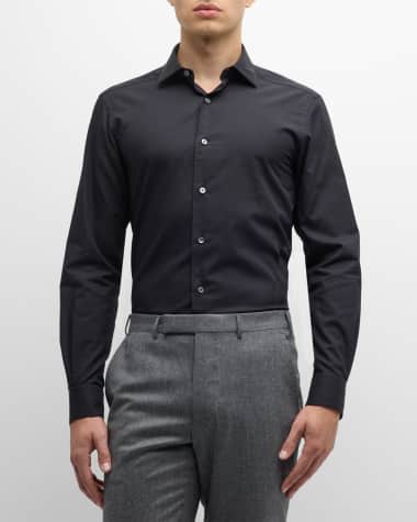 Ermenegildo Zegna Shadow Stripe Woven Dress Shirt Whiteblue, $450, Neiman  Marcus