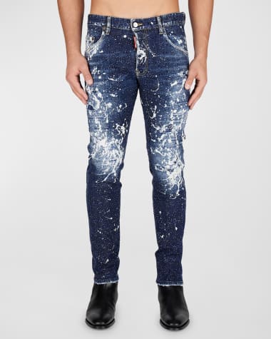 Dsquared2 Men's Skater Rhinestone Skinny Denim Jeans