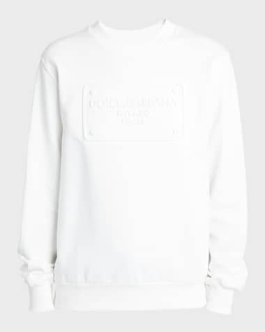 Neiman Marcus - Produced by Staple Men's Solid Crewneck Sweatshirt with  Logo Embroidery