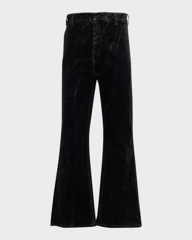 Loewe Men's Flocked Straight-Leg Jeans