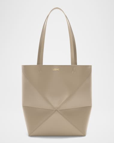 Loewe Puzzle Fold Medium Tote Bag in Shiny Leather