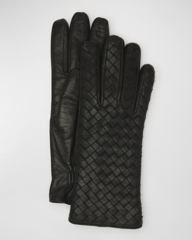Bottega Veneta Woven Nappa Leather Gloves