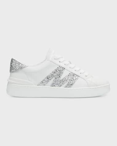 Moncler Monaco Glitter Low-Top Sneakers
