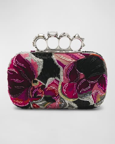 Alexander McQueen Sequins Flower Box Clutch Bag