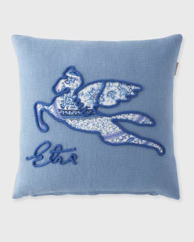 Etro Delhi Embroidered Pillow, 18" Square