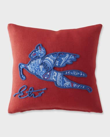 Etro Delhi Embroidered Pillow, 18" Square