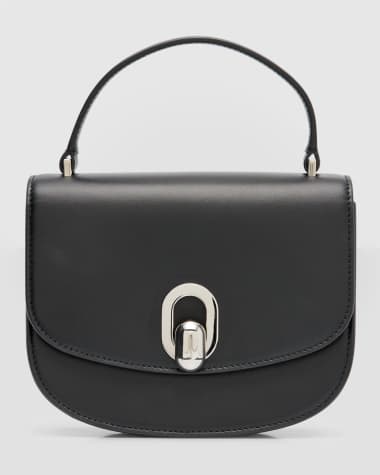 Savette Tondo Mini Leather Top-Handle Bag