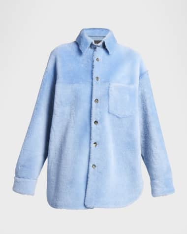 Marni Reversible Shearling Button-Front Shirt