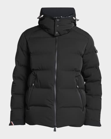 Mens designer puffer discount jacket with fur hood