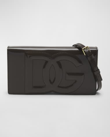 Dolce&Gabbana DG Logo Patent Leather Shoulder Bag