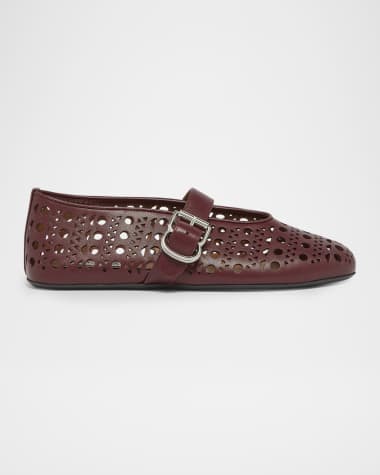 ALAIA Vienne Cutout Mary Jane Ballerina Flats