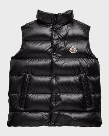 Moncler Kid's Tib Logo Quilted Vest, Size 8-14
