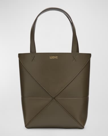 Loewe Puzzle Fold Mini Tote Bag in Shiny Leather