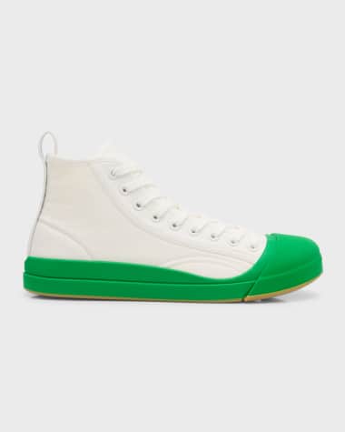 Bottega Veneta Men's Vulcan Canvas High-Top Sneakers