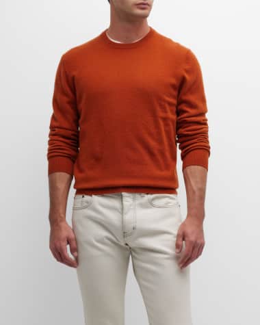Neiman Marcus Cashmere Collection Men's Cashmere Crewneck Sweater