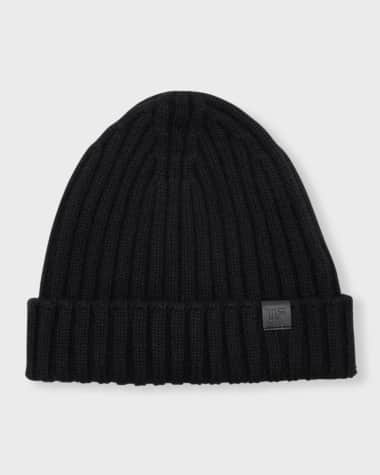 TOM FORD Men's Ribbed Wool Beanie Hat