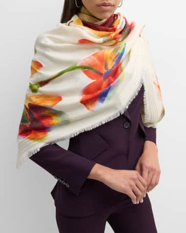 Geo flower scarf, Fraas, Women's Winter Scarves and Shawls online