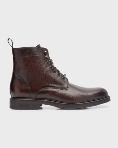 Aquatalia Men's Bernardo Weatherproof Leather Lace-Up Boots