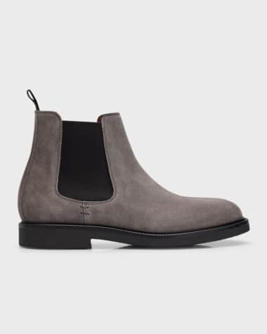Aquatalia Men's Prospero Weatherproof Suede Chelsea Boots