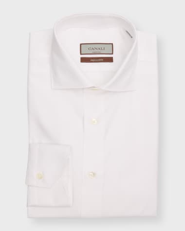 Canali Men's Impeccabile Cotton Pique Dress Shirt