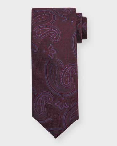 Canali Men's Paisley Jacquard Silk Tie