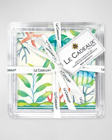 Le Cadeaux La Mer Gift Set - Cocktail Napkins and Holder