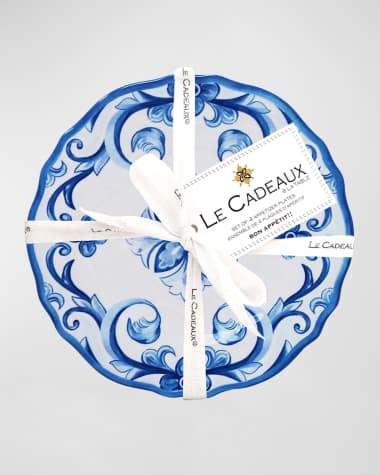 Le Cadeaux Mallorca Appetizer Plates, Set of 4
