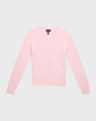 Ralph Lauren Childrenswear Girl's Mini Cable Knit Sweater, Size S-XL