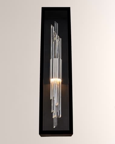 Allegri Crystal by Kalco Lighting Lucca Chrome Outdoor Wall Sconce
