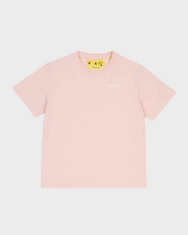 Off-white Kids' Logo-print Tote Bag In Pink