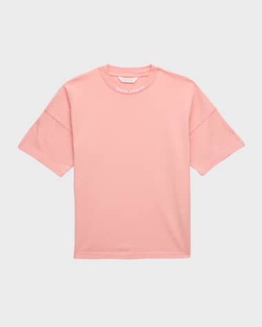 Palm Angels Girl's Logo-Print Classic T-Shirt, Size 4-12