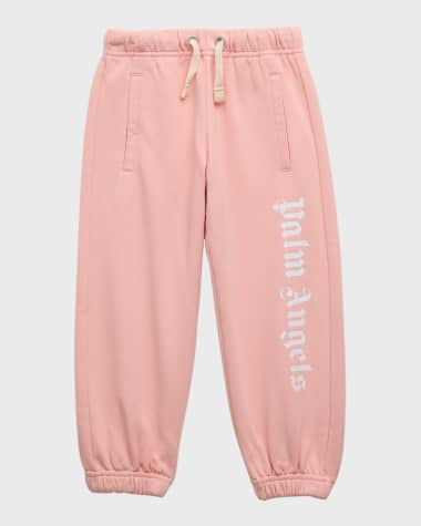 Palm Angels Girl's Classic Logo-Print Sweatpants, Size 4-12