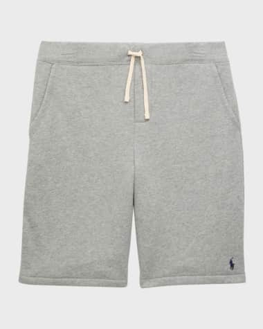 Ralph Lauren Childrenswear Kid's Embroidered Pony Fleece Shorts, Size S-XL