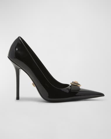 Versace Medusa Bow Patent Pumps