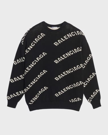 Balenciaga logo sweater womens deals