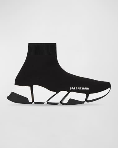 Balenciaga Speed 2.0 Recycled Knit Sneakers with Bicolor Sole