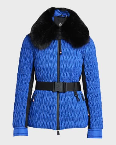 Moncler Grenoble Plantrey Quilted Down Jacket with Belt