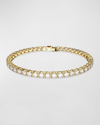 SWAROVSKI Matrix Gold-Plated Round-Cut Crystal Tennis Bracelet