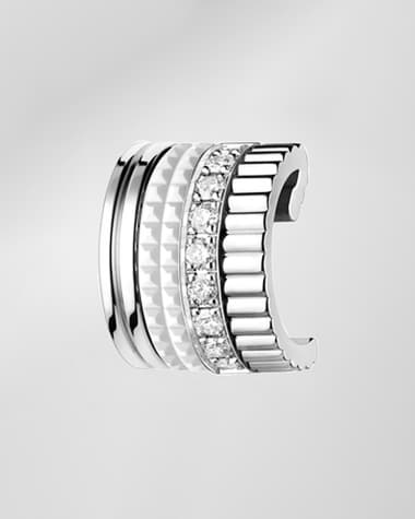 Boucheron Quatre 18K White Gold White Edition Single Clip Earring