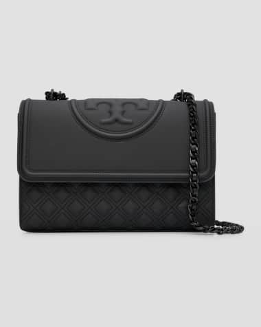 Tory Burch - Black Textured Front Large Crossbody Bag – Current