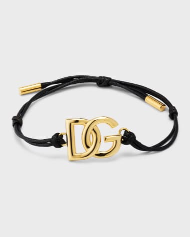 Dolce&Gabbana Logo Charm Bolo Bracelet