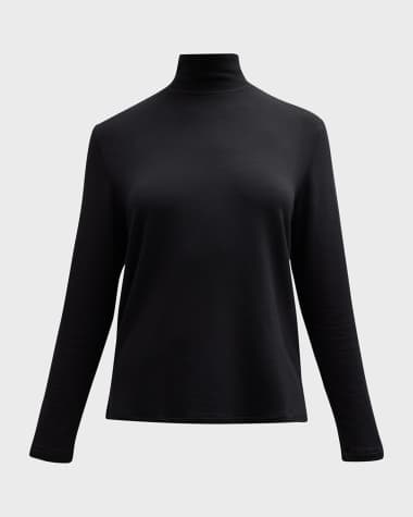 Majestic Filatures French Terry Turtleneck Top